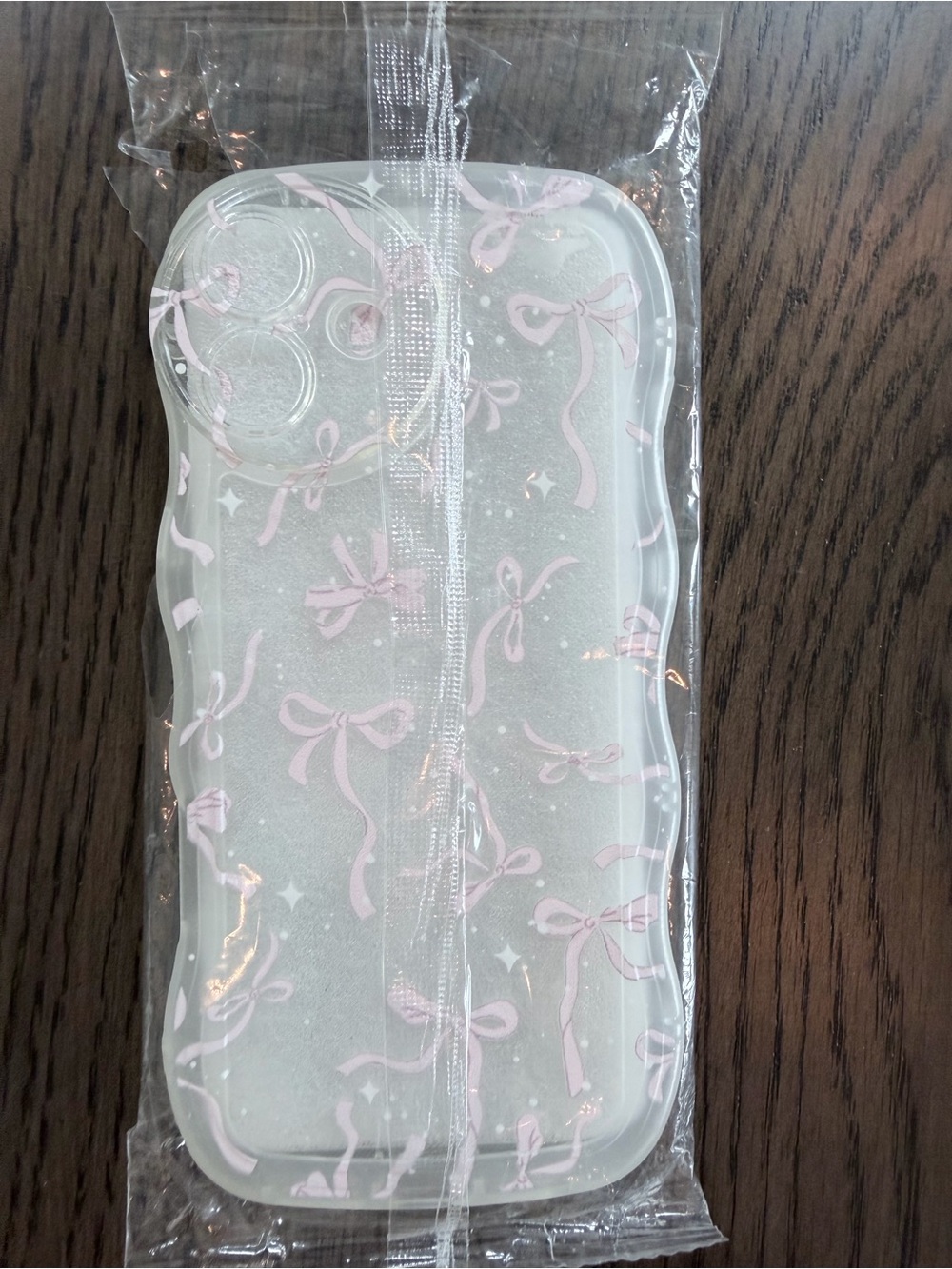 Clear Pink Bow Pattern Phone Case - iPhone 16 Plus